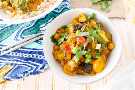 Eggplant Coconut Curry Healthy Plant Based Recipes