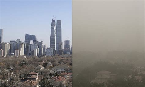 Shocking Pictures Shows Beijing In A Monster Sandstorm Daily Mail Online