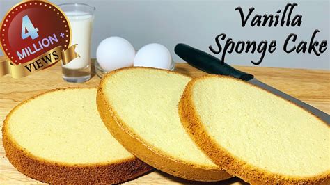 Vanilla Sponge Cake Sponge Cake Base Recipe Simple Vanilla Cake
