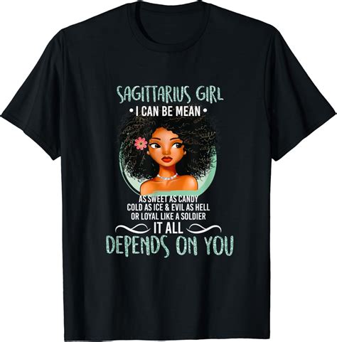 Amazon.com: Birthday Gift Sagittarius Girl Zodiac Shirt for Women T
