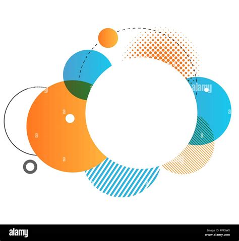 Colorful Geometric Background Vector Round Shapes Composition Stock