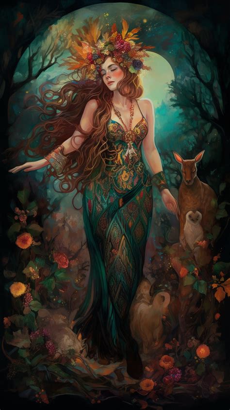Goddess Of Earth Created With Ai By Amanda Church Mother Nature Goddess Gaia Goddess Celtic
