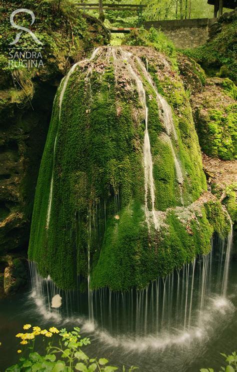 Beautiful Unique Waterfall In A Forest Nature By