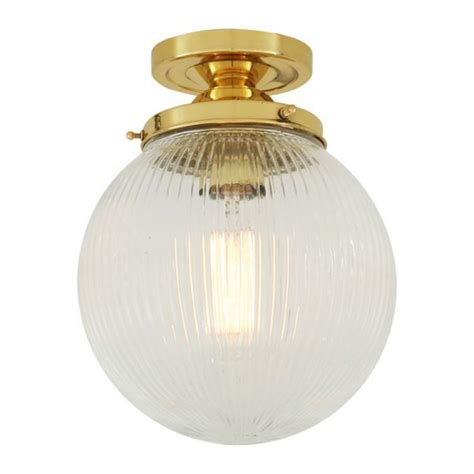 The Large Mullan Stanley Holophane 20cm Globe Ceiling Fitting Is A