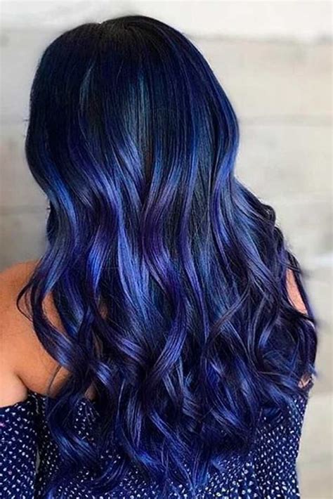 Dyed Hair Blue Dark Blue Hair Hair Dye Colors Ombre Hair Color Cool Hair Color Blue Purple