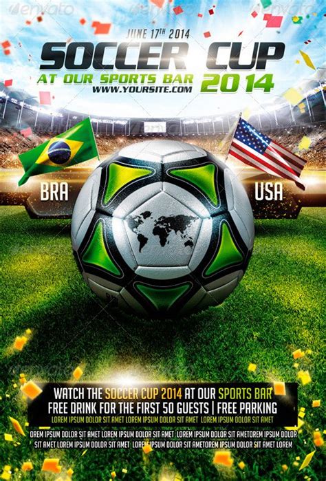 Pin by Pins Box on Design | Soccer cup, Soccer, Sports flyer
