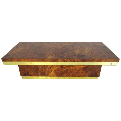 Brass And Ebonized Wood Coffee Table At 1stdibs