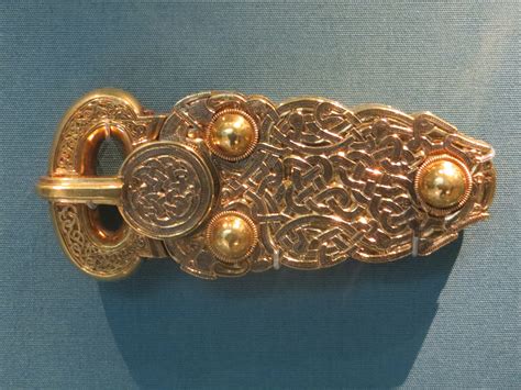 The Great Gold Belt Buckle From The Sutton Hoo Burial Ship Excavated