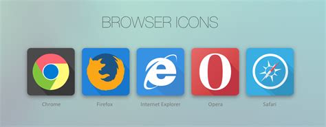 7 Flat Design Web Browser Icon Sets 365 Web Resources