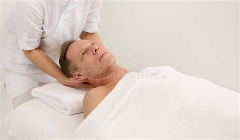 Middle Aged Man Getting Anti Aging Procedure Stock Photos Free