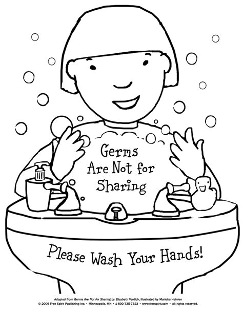 Free Printable Coloring Page To Teach Kids About Hygiene Germs Are Not