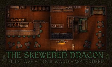 The Skewered Dragon Dock Ward Waterdeep Map 20 X 12 Waterdeepdragonheist