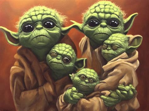 Old Oil Painting Of Yoda And Cheburashka Holding Stable Diffusion