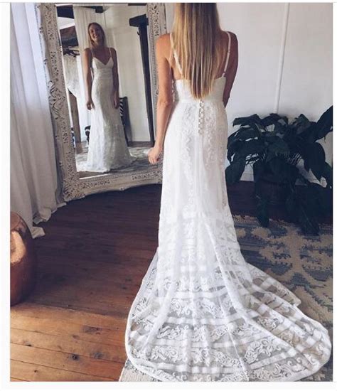 Lace Boho Wedding Dress Bohemian Lace Wedding Dress Off Shoulder
