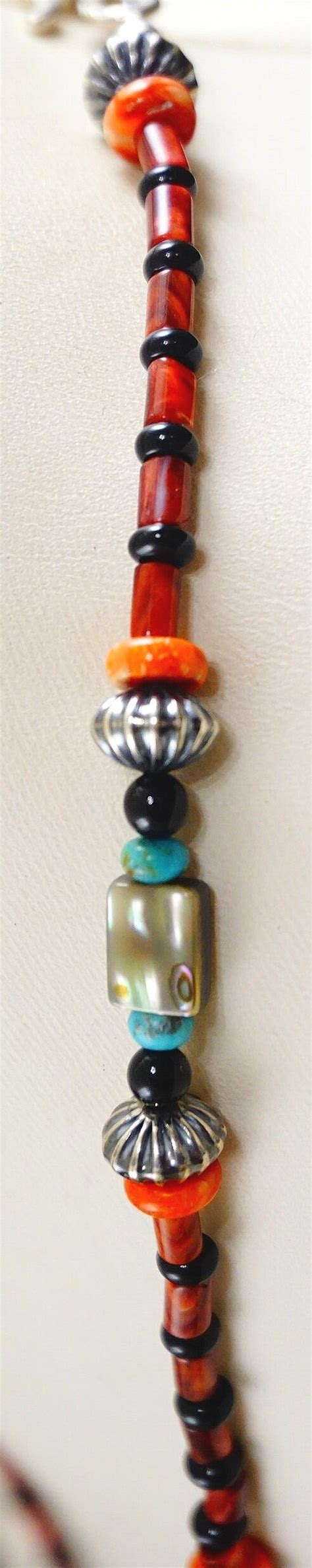 Item H Navajo Multi Stone And Turquoise Rubbing Stone Sterling