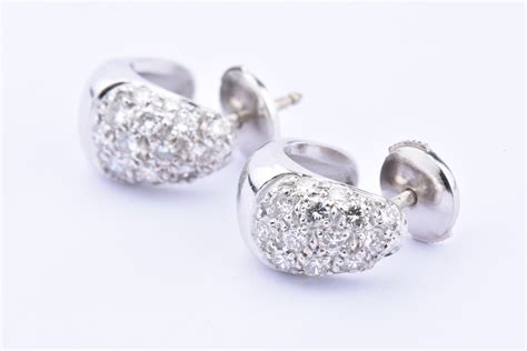 Boucles D Oreilles En Or Blanc Carats Milli Mes Bijoux Et