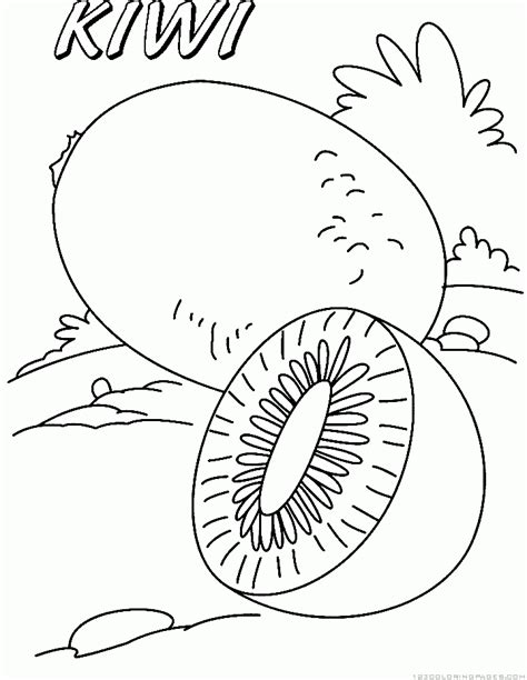 Kiwi coloring pages are a fun way for kids of all ages to develop creativity, focus, motor skills and color recognition. Kiwi fruit Coloring Pages - Part 2