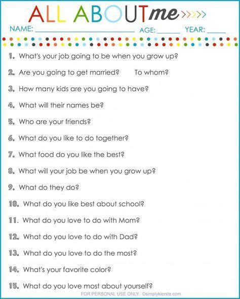 Annual Interview Questions For Kids Birthday Interview This Or That