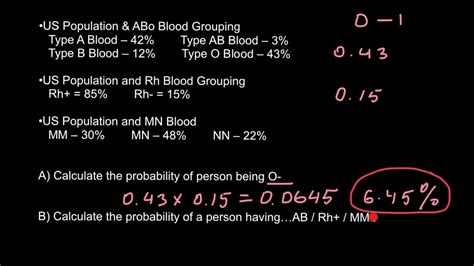 12 are green and 9 are. How to calculate blood group probability - YouTube
