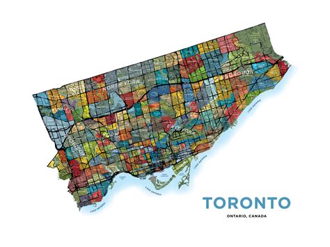 Toronto Neighbourhoods Map Detailed Version Jelly Brothers