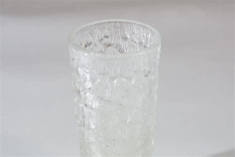 vintage icicle glass frosty scandinavian finnish style frosted finland cocktail glass mid