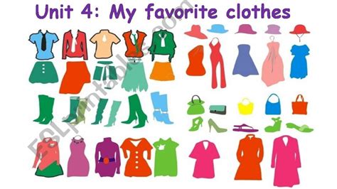 esl english powerpoints my favorite clothes
