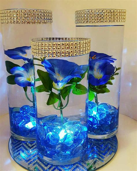 Wedding Centerpiece Floating Flower Centerpiece Led Lights Etsy