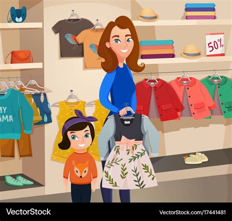 Children Clothing Store Royalty Free Vector Image