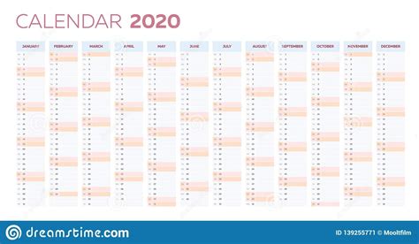 Printable Calendar Planner 2020 Month Calendar Printable