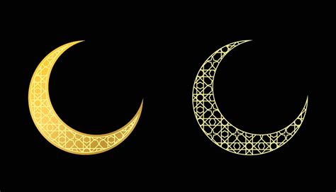 Ramadan Eid Moon Hilal Golden Moon 6723846 Vector Art At Vecteezy