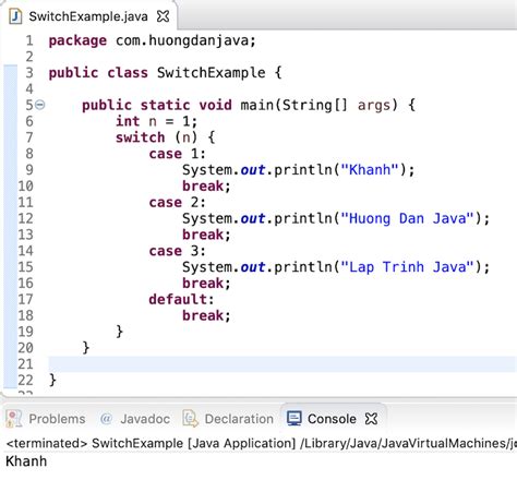 Switch Statement In Java Laptrinhx