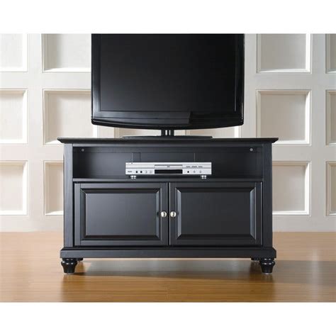 Wood and gold tv stand. Shop Crosley Furniture Cambridge Black Wood TV Stand ...
