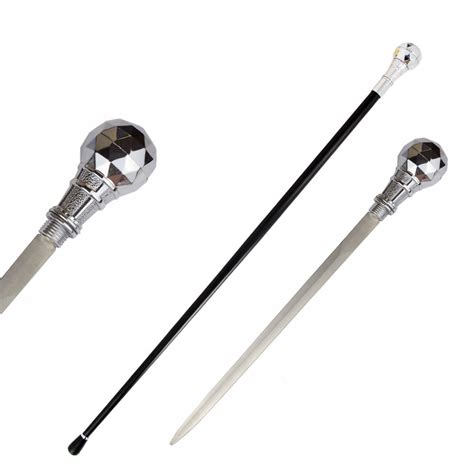 The Kingpin Silver Handle Walking Cane Sword 3p3 Si18411 S