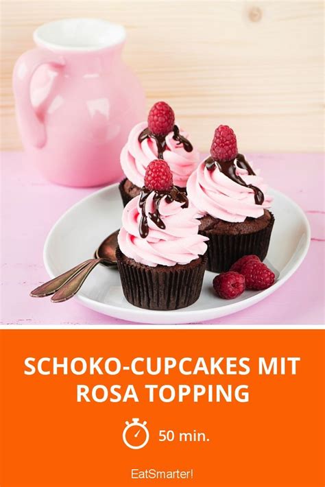 Schoko Cupcakes Mit Rosa Topping Rezept Schoko Cupcakes Cupcakes