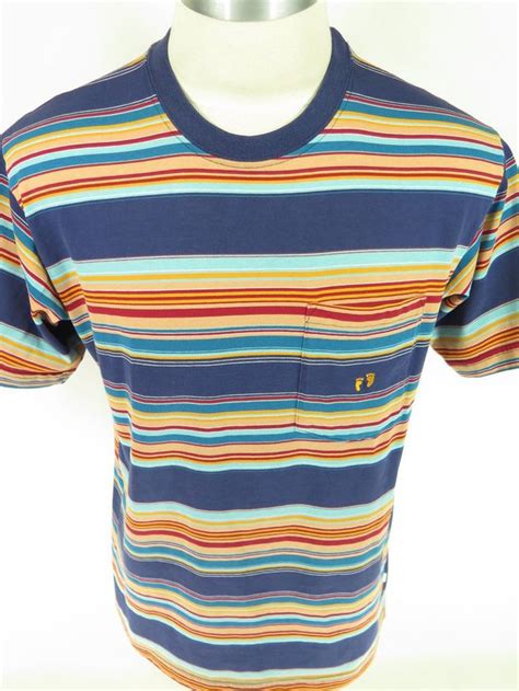 Vtg 60s Hang Ten Surfer Striped Cotton T Shirt Xl Usa Made Vintage