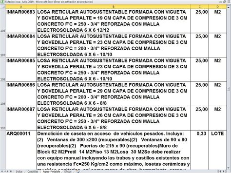 Albañil Catalogo De Precio De Mano De Obra Agosto-2019 - $ 187.50 en