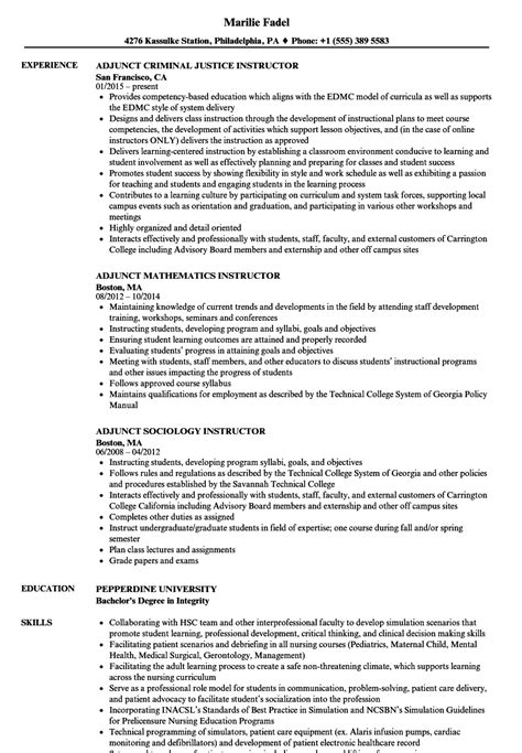 Looking for lecturer resume samples? Adjunct Professor Resume Sample | louiesportsmouth.com