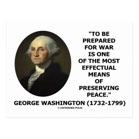 George Washington Preparing For War Peace Quote Postcard Zazzle