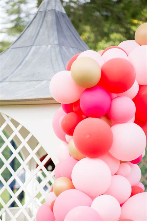 Pink Raspberry And Gold Balloon Arch Ladybug 1st Birthdays 1st