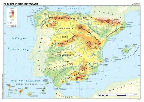 Mapas De EspaÑa FÍsicos PolÍticos Y Mudos Mapa Fisico De España