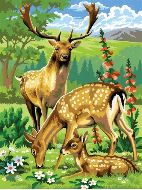 Painting By Numbers Twin Pack Woodland Animals Sequin Art Paint