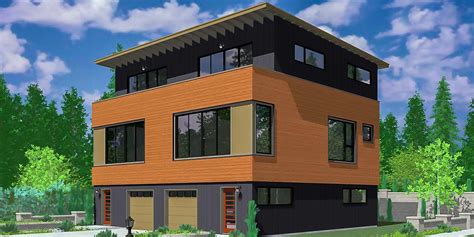 Modern Duplex House Plan 38021lb Architectural Designs