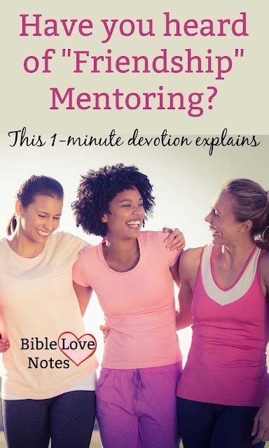 Friendship Mentoring Mentor Bible Love Devotions