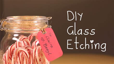 diy glass etching holiday ideas youtube