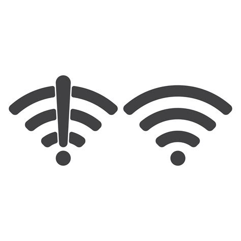 Wireless Wifi Icon Sign Flat Design Vector Illustration Set Wifi And