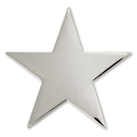 Silver Star Pin Magnetic Back Pinmart