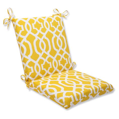 pillow perfect outdoor indoor new geo yellow squared corners chair