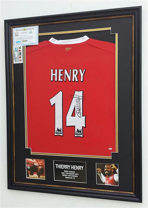 Signed Thierry Henry Arsenal Shirt Framed And Ready To Display Amazon