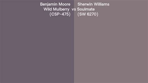 Benjamin Moore Wild Mulberry CSP 475 Vs Sherwin Williams Soulmate SW