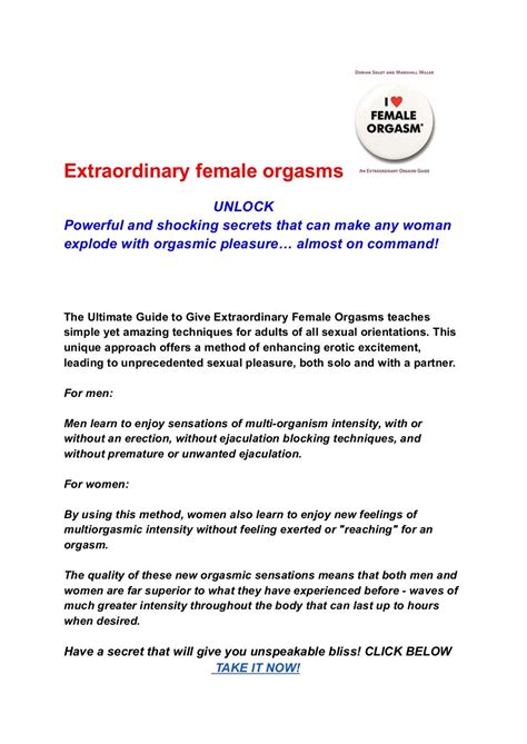 Extraordinary Female Orgasms
